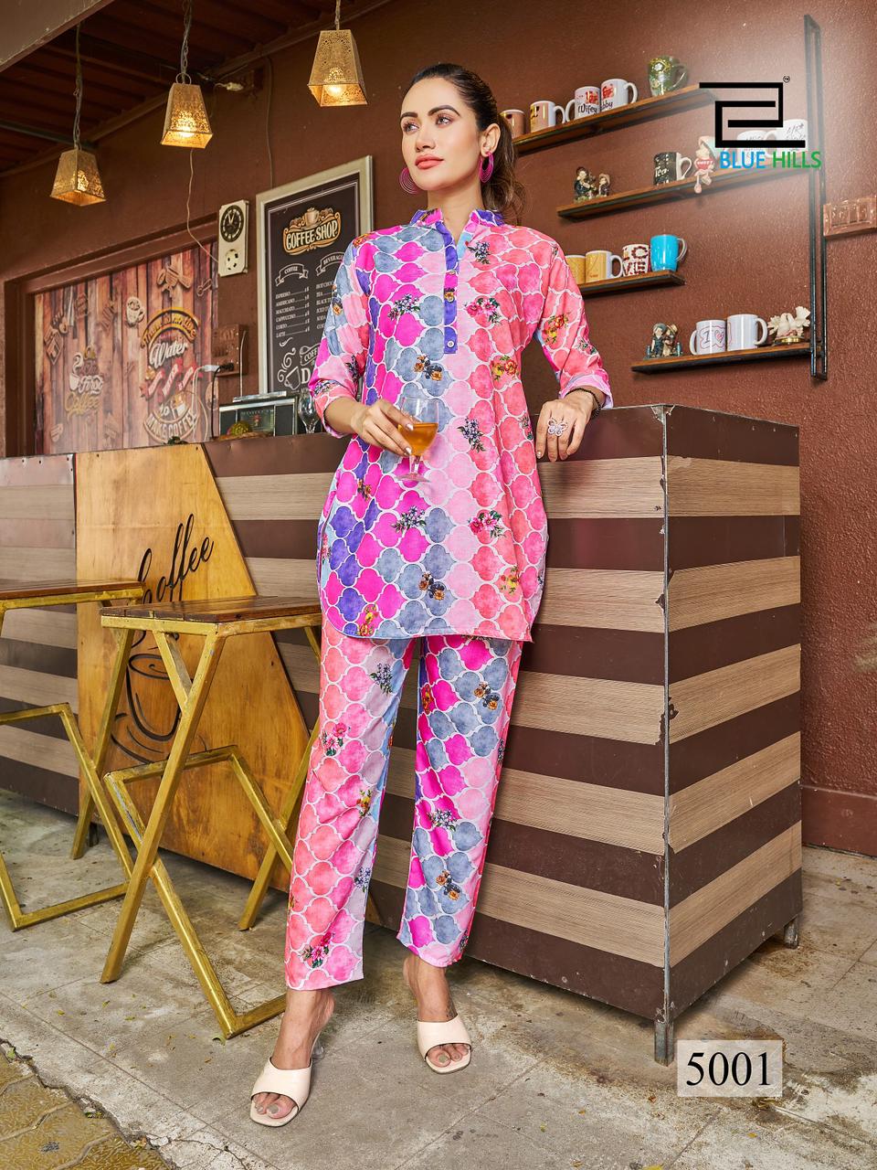 Airport look vol 5 By Blue Hills Ladies Top With Pant Catalog